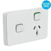 Clipsal Iconic Single Powerpoint + Extra Switch 10A Skin Cool Grey