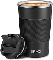 Travel Coffee Mug Spill Proof 16 oz Insulated Coffee Mug with Leakproof Lid, Stainless Steel Vacuum Tumbler ReusableThermal Coffee Cup to go for Hot and Cold Drinks -510ml,Black