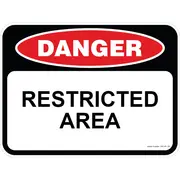 Danger Sign - Restricted Area