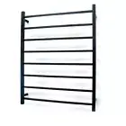 Radiant Matte Black 800 x 1000mm Square Heated Towel Rail (Right Wiring) BSTR05R