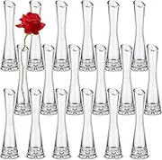 Set of 18 Tall Glass Bud Vase for Centerpieces Single Skinny Rose Vase Bulk for Flower, Wedding Party Event Home Office Table Decor(7.87" H x 1.97" W)