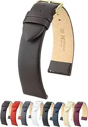[HIRSCH H] Genuine Leather Watch Strap w/Quick Release & Stainless Steel Buckle - Soft, Flexible, & Comfortable - Multiple Colors & Sizes - Toronto