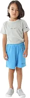 [Champion] CK-Z503 Kids Short Pants, Slash Pockets on Both Sides, Hip Patch Pockets, Script Logo, Basic Shorts