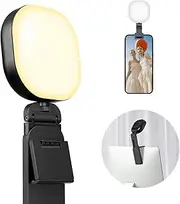 Sensyne Selfie Light, 60 LED Video Conference Lighting, Adjusted 3 Light Modes, Rechargeble Clip-on Fill Light Compatible with Cell Phone,iPad,Laptop for Live Streaming, Selfie, Vlog, Zoom Calls