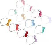 12pcs Newborn Knot Headband Baby Bows Hairband Newborn Hair Hoops Hard Headband