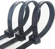 24 inch zip ties heavy duty outdoor use 100 pcs long zip ties black cable ties wraps large plastic tie uv resistant 120 lbs Tensile Strength