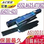 ACER 電池-宏碁 電池-ASPIRE 4251 4252 4253 4253G 4333 4552G 4625 4733Z 4738Z E1-531 E1-571 31CR19/65-2