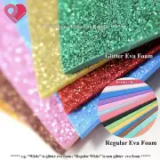 Glitter / Regular EVA Foam Sheets Sponge Art Craft Party Bulk 50 pcs 12"x18" 2mm
