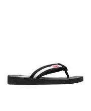 Kenzo Logo-Patch Striped Slip-On Flip Flops 39,40,41 Black