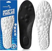 [MARRDO] 4D Insoles - 4D Cloud Technology Insole for Men & Women, Plantar Fasciitis Shoe Inserts , Arch Support Insoles,Shoe Soles Shock Absorption Comfort Everyday Sport Insoles for Men (Black, XL (11.5-13 Men / 12.5-14 Women))
