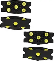 2 Pairs Slip Slip Shoe Grippers with Spikes for Ice and Snow Walking Outdoor Hiking Jogging Durable and Lightweight Crampon Covers for Shoe