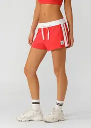 [Lorna Jane] Dance Shorts in Red, Cotton, Size - Small S Ginger