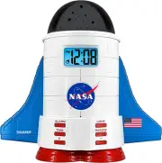 SHARP NASA Space Shuttle Night Light Alarm Clock – Wings and Booster Lights up –