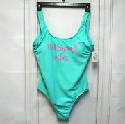 NWT SO $60 Women XL 16 18 One Piece Swimsuit Bathing Swim Suit Aqua Pink