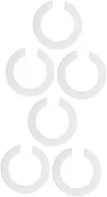 Sosoport 6pcs Lampshade Reducer Ring: E27 to E14 Lampshade Converter Washer - Plastic Lamp Holder Replacement Parts for Lighting Fixtures