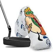 BAIRBRE Golf Putter Covers Hotdog Golf Mallet Putter Headcover Blade Putter Covers Leather Golf Headcover with Magnetic Golf Club Covers for Scotty Cameron Taylormade Titleist Odyssey