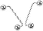 [LIFKOME] Body Piercing Rings Stainless Steel Collarbone Rings Body Jewelry Decor Collarbone Studs Body Piercing Jewelry Silver