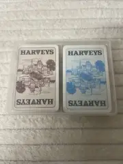 2 Sets Of Vintage Playing cards Harveys Brewery Lewes Blue Red New And Sealed