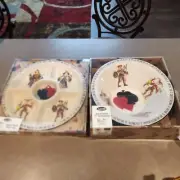 New King of Hearts 12" serving bowl and 14" Chip & Dip snacks entertaining party