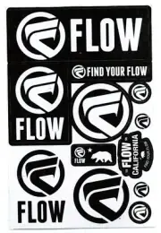 FIND YOUR FLOW CA SNOWBOARD BINDINGS 12 LOGO STICKER SHEET SHIPPED FREE TO USA!