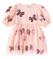 [Konges Slojd] Konges Sløjd Yvonne sequined tulle dress Y 7/8 pink