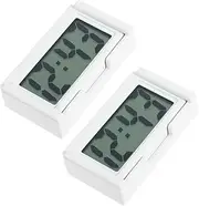 ULTECHNOVO 2pcs Mini Digital Car Clock White Dashboard Clock Student's Table Clock