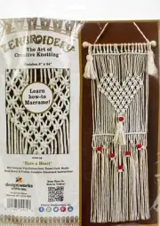 Design Works/Zenbroidery Macrame Wall Hanging Kit 8"X24"-Have A Heart(Pack of 1)