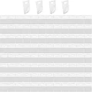 100 PCS Adhesive Picture Hangers, Foam Board Hanger, Plastic Frame Hooks for Back of Frame, No Nail Hanging (Transparent)