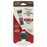 TropiClean Enticers Kong Dental Ball & Smoked Beef Brisket Gel - Small