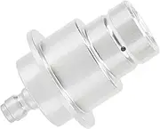 Quick Connect CO2 Cylinder Adapter Fitting for Soda Water Maker, 8mm Male, 0.3In Aluminum Alloy High Hardness Soda Machine Connector for Quick Connect Machines, Golden (Silver)