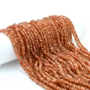 Sunstone Smooth Round Beads 3.5 MM, Top Quality Sunstone Smooth Rondelle Beads
