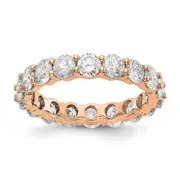 4.0 Ct. Natural Diamond Womens Eternity Anniversary Wedding Band Ring in 14k Rose Pink Gold