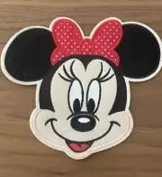 Disney Minnie Mouse Large Patch Minnie With Red Bow