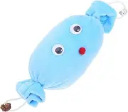 Mipcase Cute Candy Shaped Cat Plush with Interactive Bell Soft Chewing for Kittens Durable Indoor Play and Home Decoration Whimsical Design for Engaging Pet Activities