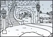 NELLIE SNELLEN EMBOSSING FOLDER "SNOWY STAIRS AND BOW" PIF004 FOR CARDS