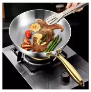 "316 Stainless Steel Nonstick Frying Wok Pan - Induction & Gas Stove Cookware"