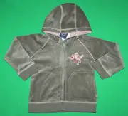 4 NWT Pumpkin Patch TOWN AND COUNTRY Olive Green Hooded Velour JACKET Girls