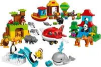 在飛比找露天拍賣優惠-賣場免運!LEGO樂高益智拼插積木男德寶大顆粒環球動物大集合