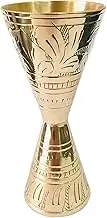 Brass Jigger Measure 30/60 ml Cups Bell Cocktail Measuring Bar Cylindrical 1oz/2oz Pack of 1