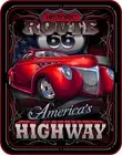 AMERICA'S HIGHWAY ROUTE 66 QUEEN SIZE 79" X 96" SOFT MEDIUM WEIGHT BED BLANKET