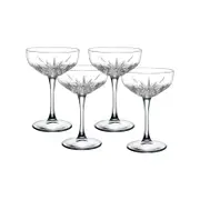 4pc Pasabahce Timeless 255ml/17cm Champagne Coupe Glasses