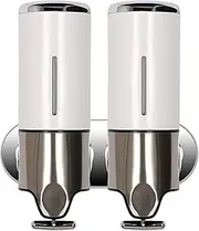Shampoo and Conditioner Dispenser Wall Mounted Bathroom Soap Dispenser Pump Set with 500ml Capacity ABS and Stainless Steel Materials Easy Installation Bathroom Upgrades