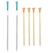 Sink Hair Snake Drain Cleaning Brush 2 Pack, 4 Pack Sewer Hair Catcher，Dr