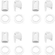Mellisso 4X Plastic Screw Type E14 Bulb Light Lamp Holder Socket AC 250V 2A