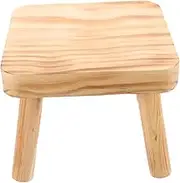 Abaodam Wooden Footstool Portable Small Stool for Home Use Stylish and Sturdy Step Stool for Shoe Changing Lightweight Design for Living Room and Bedroom
