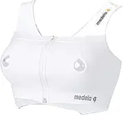 Medela Easy Expression Bustier, Hands-Free Pumping Bra, White, Medium