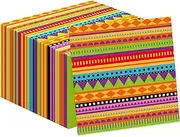 Gfractolux 40Pcs Mexican Fiesta Paper Napkins Fiesta Colorful Disposable Cocktail Paper Napkin Set Mexican Theme Birthday Tableware Fiesta Luncheon Party Decorations Taco Baby Shower Party Supplies