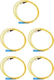 5PCS Fiber Jumper SC FC Single Mode Core Fiber Optic Cable Patch Cord Ceramic Ferrule High Compatibility Stable Transmission 1.5m for Network