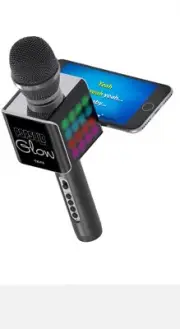 Tzumi PopSolo Glow Wireless LED Bluetooth Karaoke Microphone & Speaker