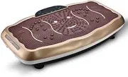 Indoor Fitness Equipment, Shaking Machine, Vibrator, Three-Level Vibration Zone, Various Exercise Postures, Foot Massage,Gold